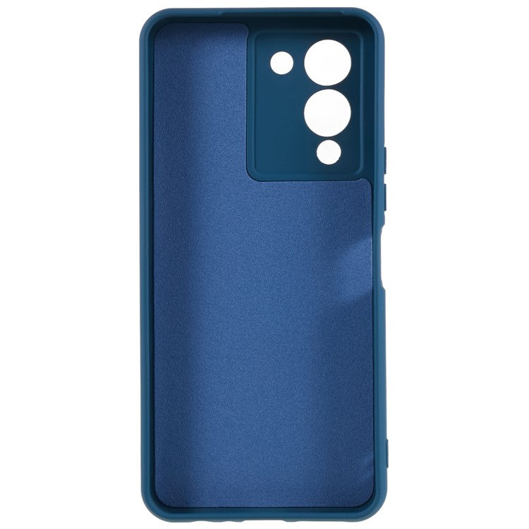 For Infinix Note 12 5G 2.0mm Thick TPU Impact Defender Case Liquid Silicone Texture Anti-Scratch Phone Cover - Blue