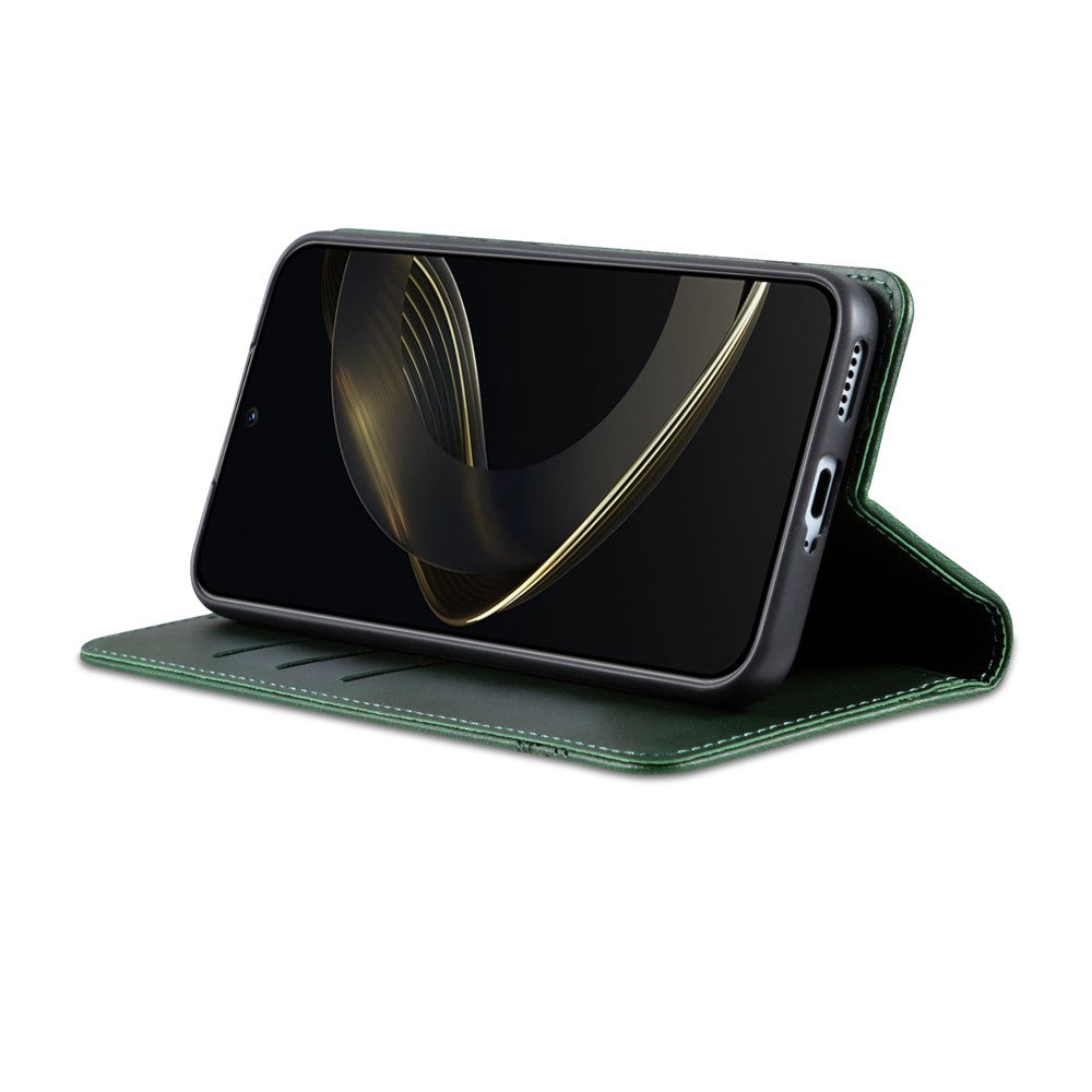 AZNS For Oppo Reno13 F 5G Case Cowhide Texture PU Leather Wallet Phone Cover - Green