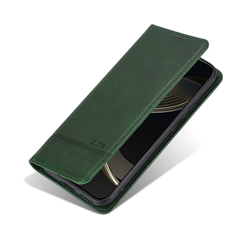 AZNS For Oppo Reno13 F 5G Case Cowhide Texture PU Leather Wallet Phone Cover - Green