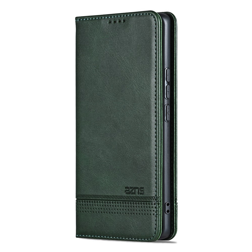 AZNS For Oppo Reno13 F 5G Case Cowhide Texture PU Leather Wallet Phone Cover - Green