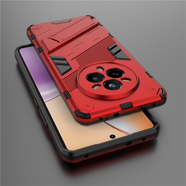 For Realme 14 Pro 5G Case PC + TPU Shockproof Phone Cover with Kickstand - Red