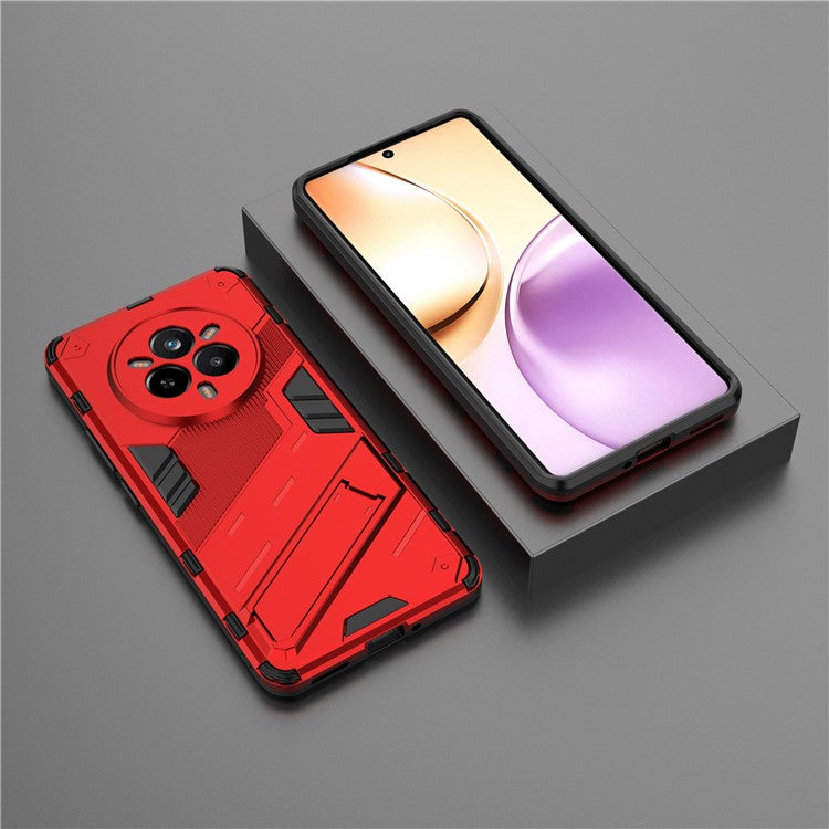 For Realme 14 Pro 5G Case PC + TPU Shockproof Phone Cover with Kickstand - Red