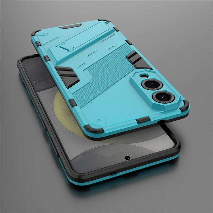 For Samsung Galaxy S25 Edge Case PC + TPU Shockproof Phone Cover with Kickstand - Baby Blue