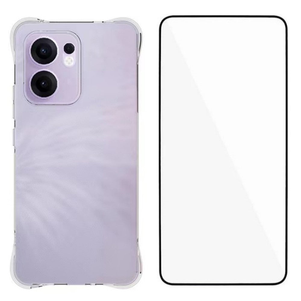 WANLONFENG WL Series for Oppo Reno13 F 5G Case 2.0mm TPU Phone Cover with Tempered Glass Film