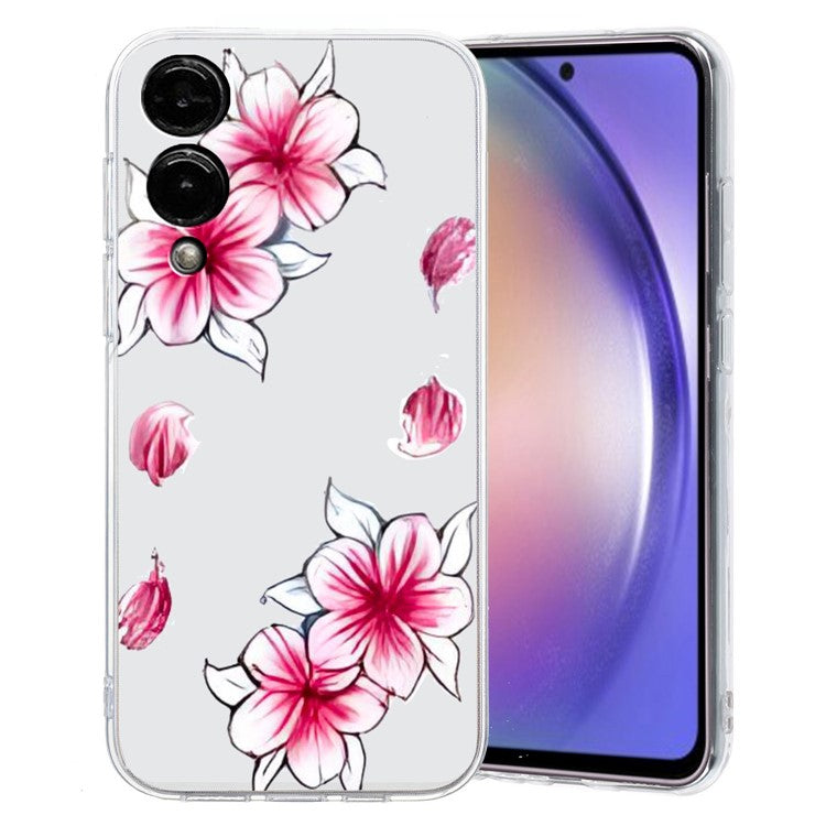 For Samsung Galaxy S25 Edge Case Soft TPU Phone Back Cover Pattern Printing - Sakura