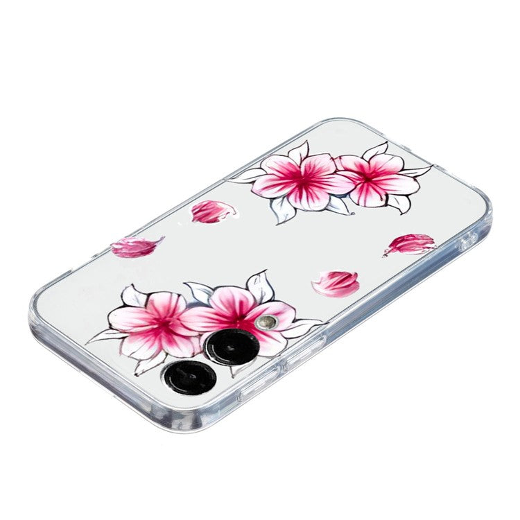 For Samsung Galaxy S25 Edge Case Soft TPU Phone Back Cover Pattern Printing - Sakura