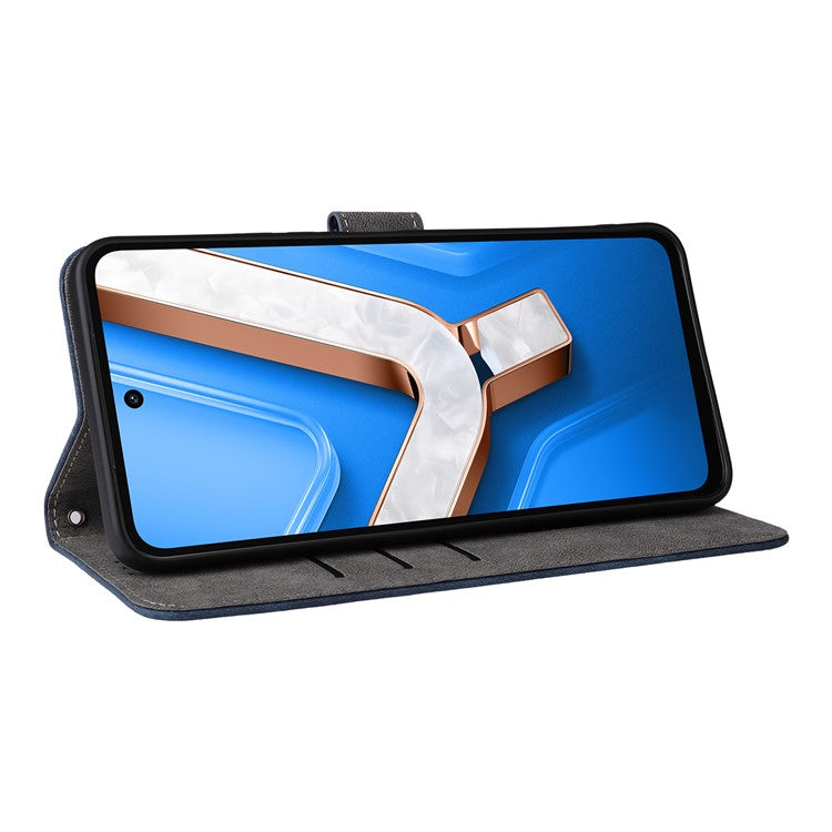 For vivo Y29 4G / T4x 5G Case Wallet RFID Blocking PU Leather Cover Viewing Stand - Blue