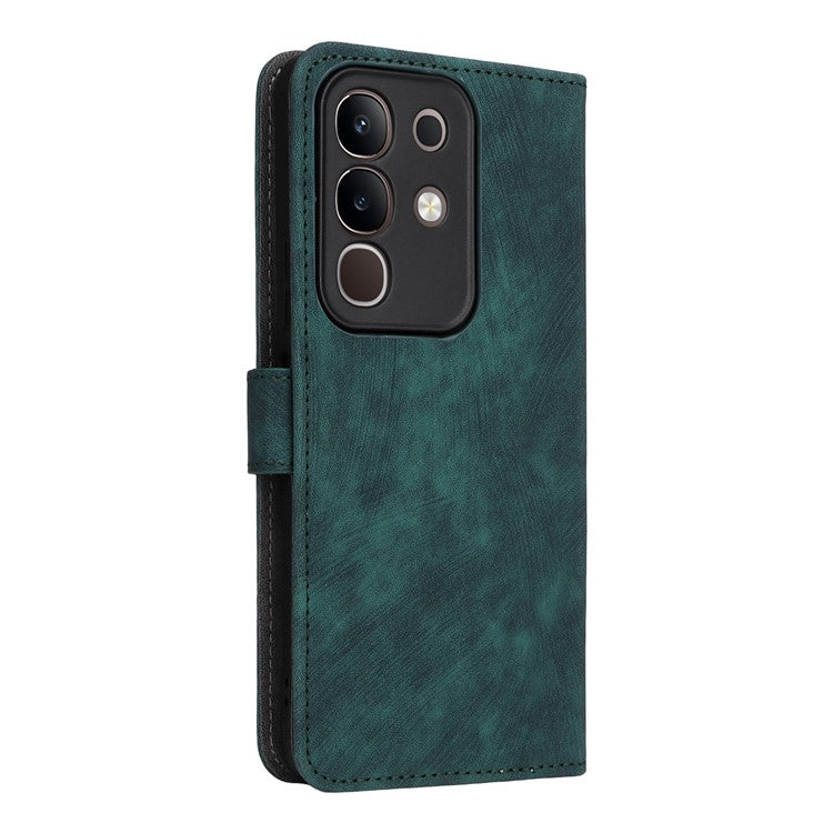 For vivo Y29 4G / T4x 5G Case Wallet RFID Blocking PU Leather Cover Viewing Stand - Green