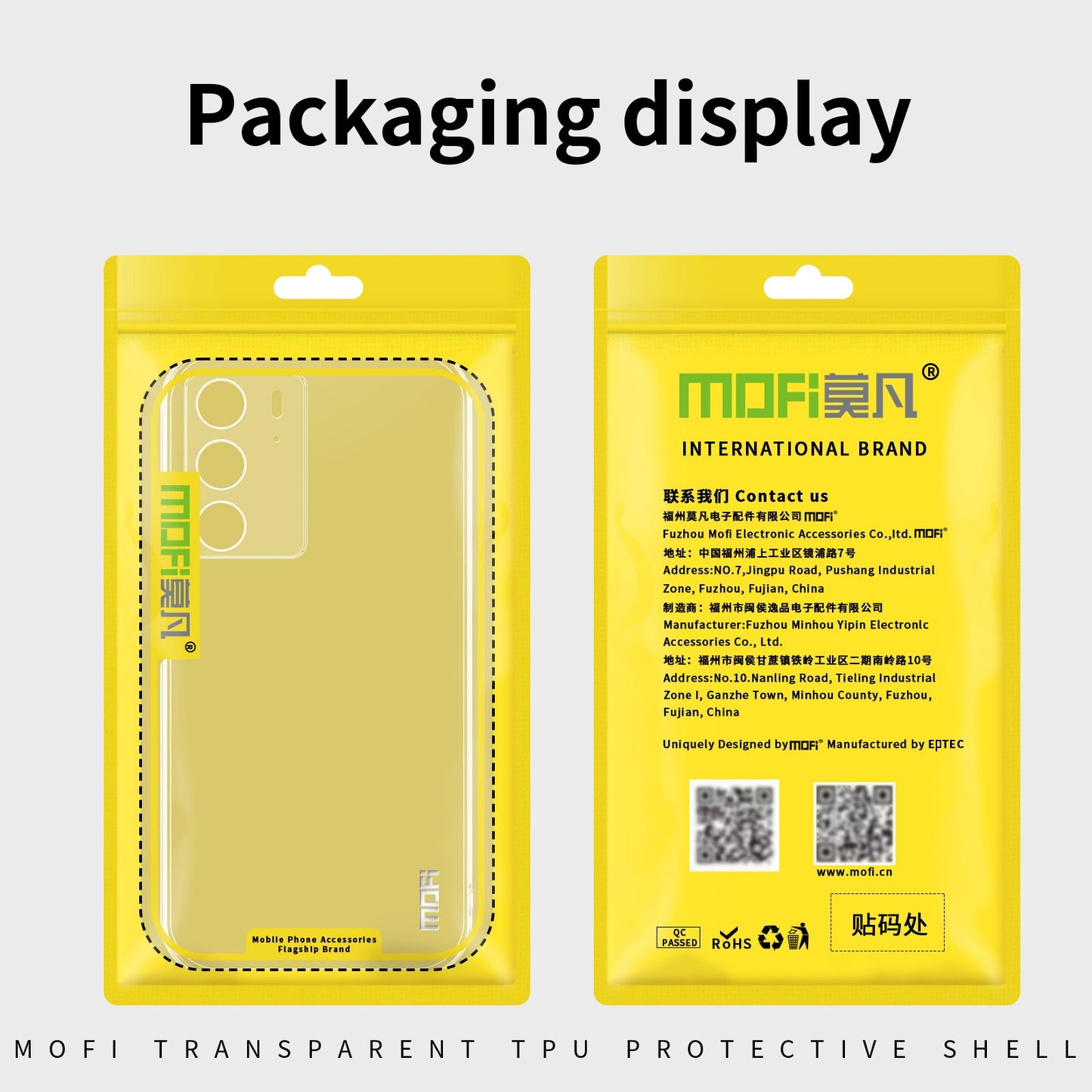For Realme C75 Clear Phone Case MOFI Ultra-Thin TPU Phone Back Cover - Transparent