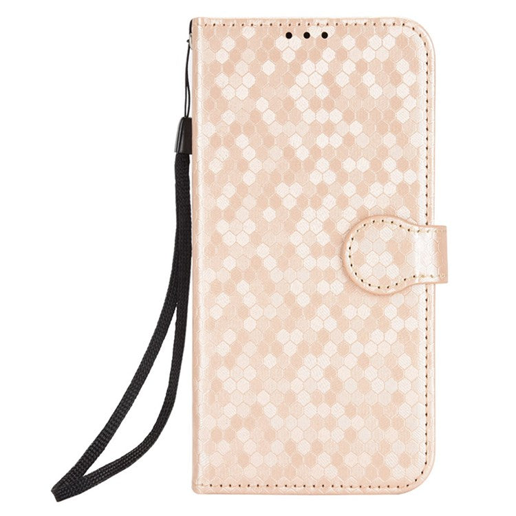 For vivo V50 5G Wallet Case Dot Pattern Imprint PU Leather Phone Cover - Rose Gold