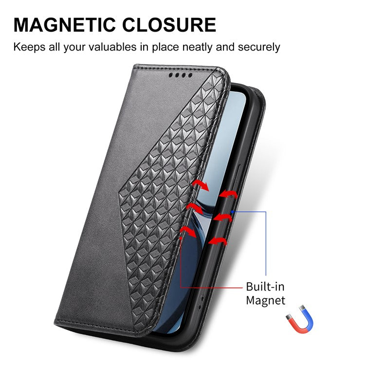 For Realme 14 Pro+ 5G Case Calf Texture PU Leather Phone Cover with Wallet - Black