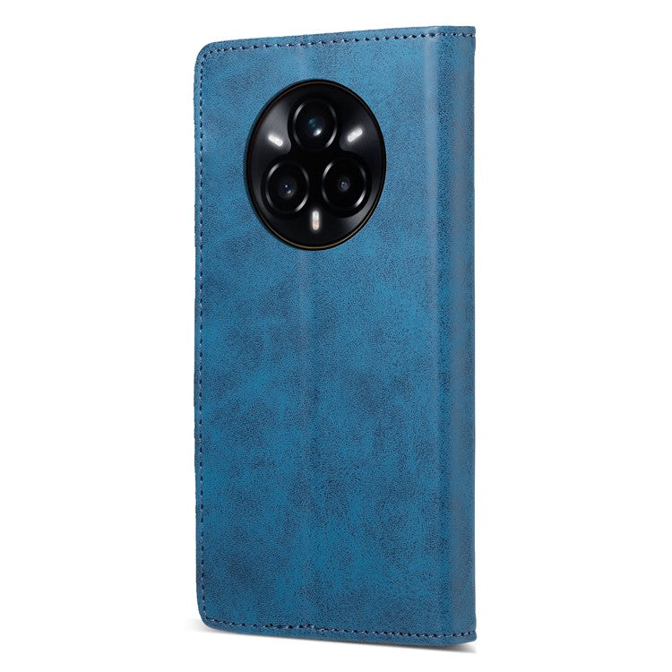 For Realme 14 Pro 5G Wallet Case RFID Blocking PU Leather Phone Cover - Blue