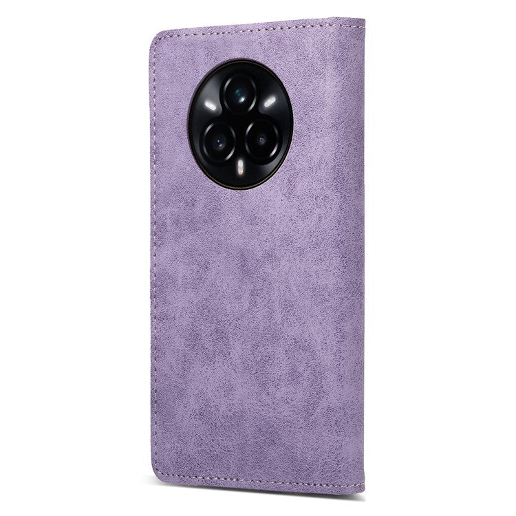For Realme 14 Pro 5G Wallet Case RFID Blocking PU Leather Phone Cover - Purple
