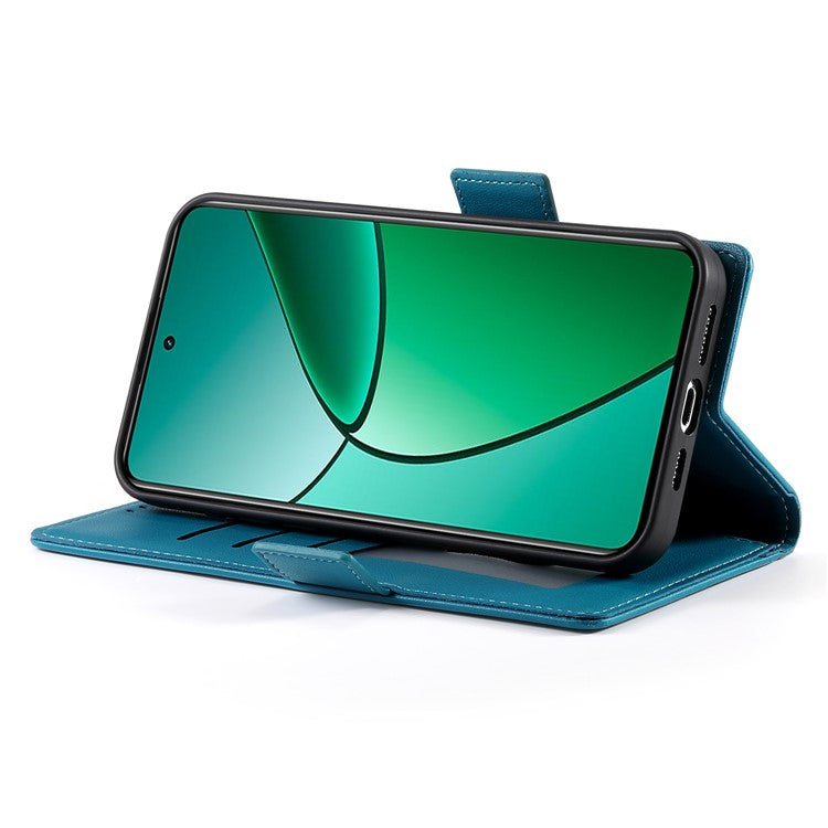 For Realme 14 Pro 5G Stand Case PU Leather Wallet Phone Cover - Blue