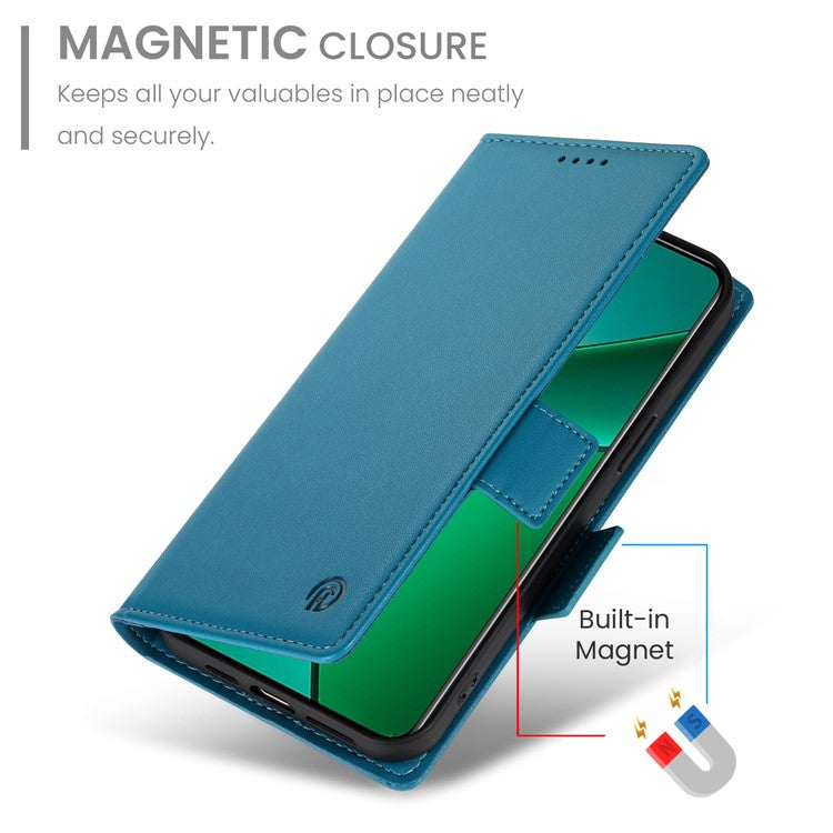 For Realme 14 Pro 5G Stand Case PU Leather Wallet Phone Cover - Blue