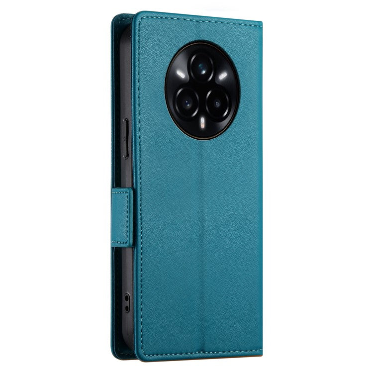 For Realme 14 Pro 5G Stand Case PU Leather Wallet Phone Cover - Blue