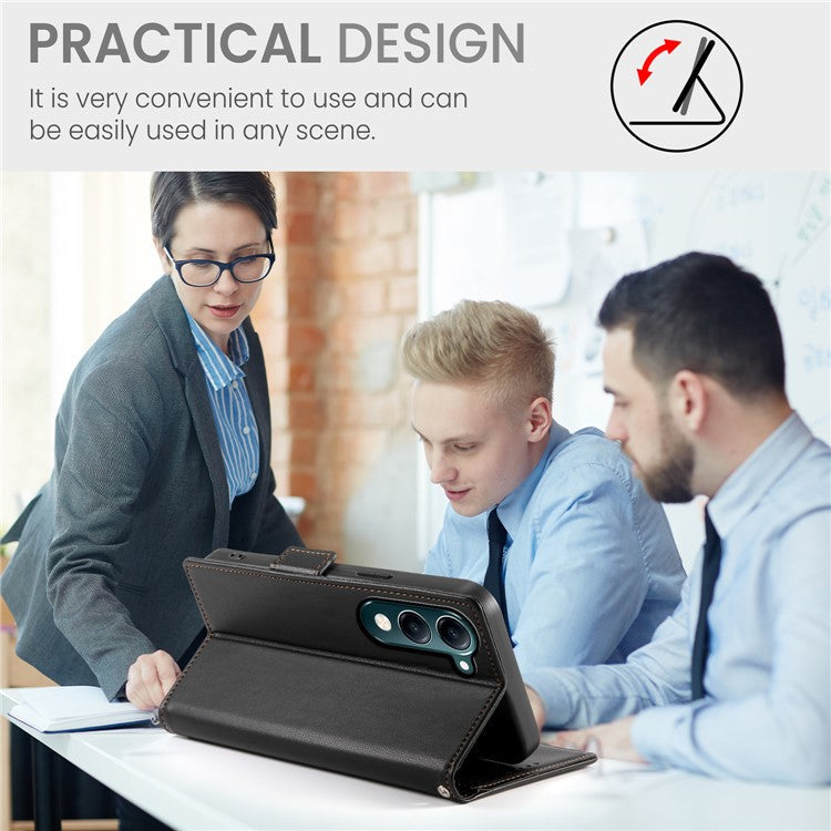 For vivo Y04 4G  /  Y29s 5G Stand Case PU Leather Wallet Phone Cover - Black