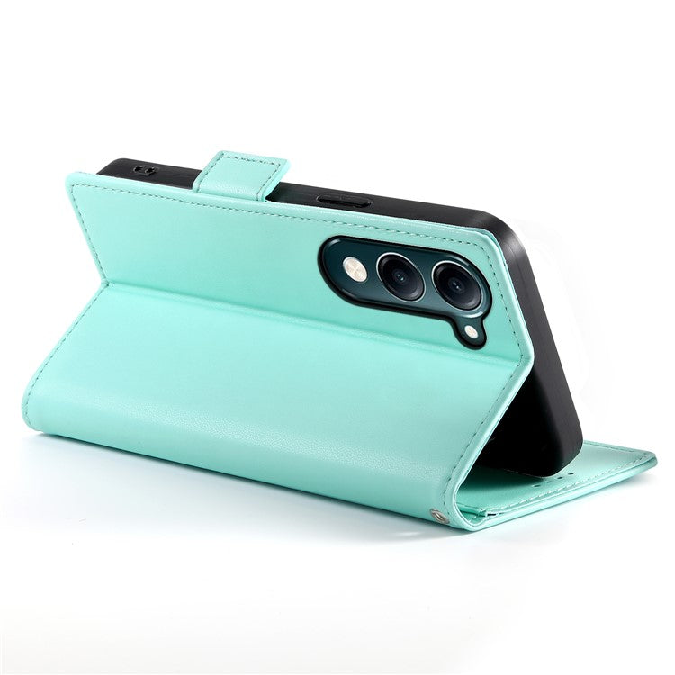 For vivo Y04 4G  /  Y29s 5G Stand Case PU Leather Wallet Phone Cover - Mint Green