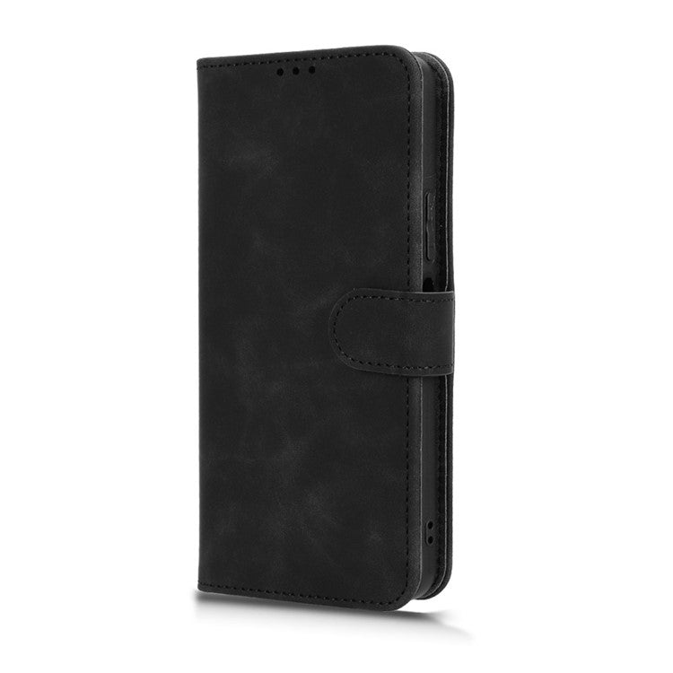 For vivo Y29 4G Leather Case Skin Feel Anti Drop Wallet Flip Phone Cover - Black