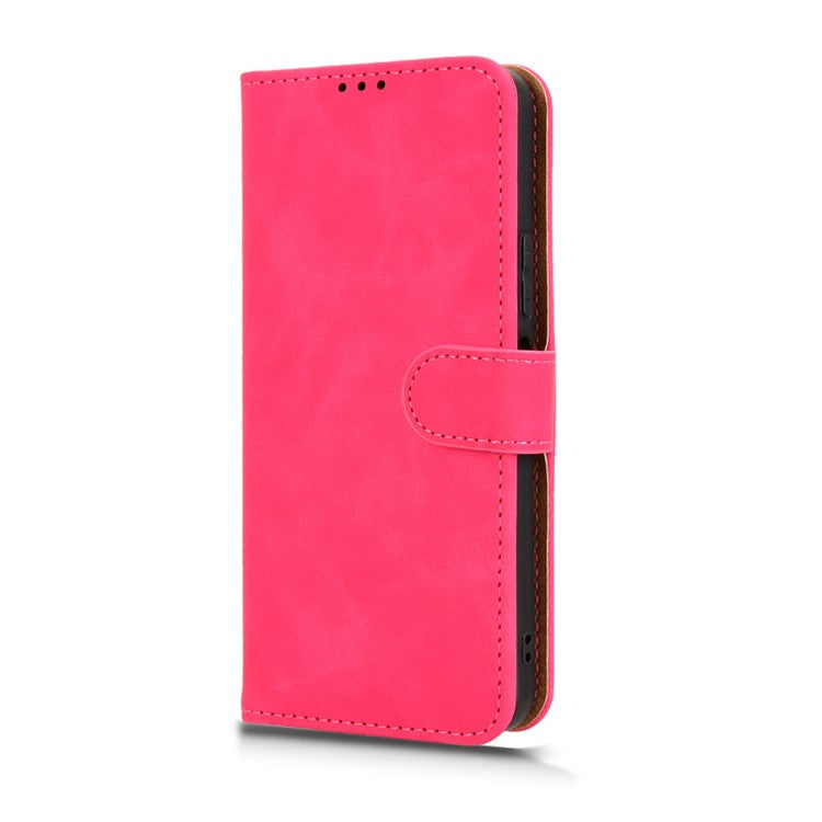 For vivo Y29 4G Leather Case Skin Feel Anti Drop Wallet Flip Phone Cover - Rose