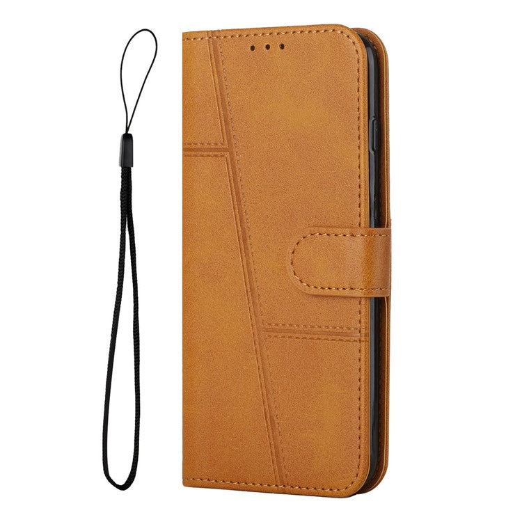 For vivo Y29s 5G  /  Y04 4G Case Leather Stand Protective Phone Cover - Yellow