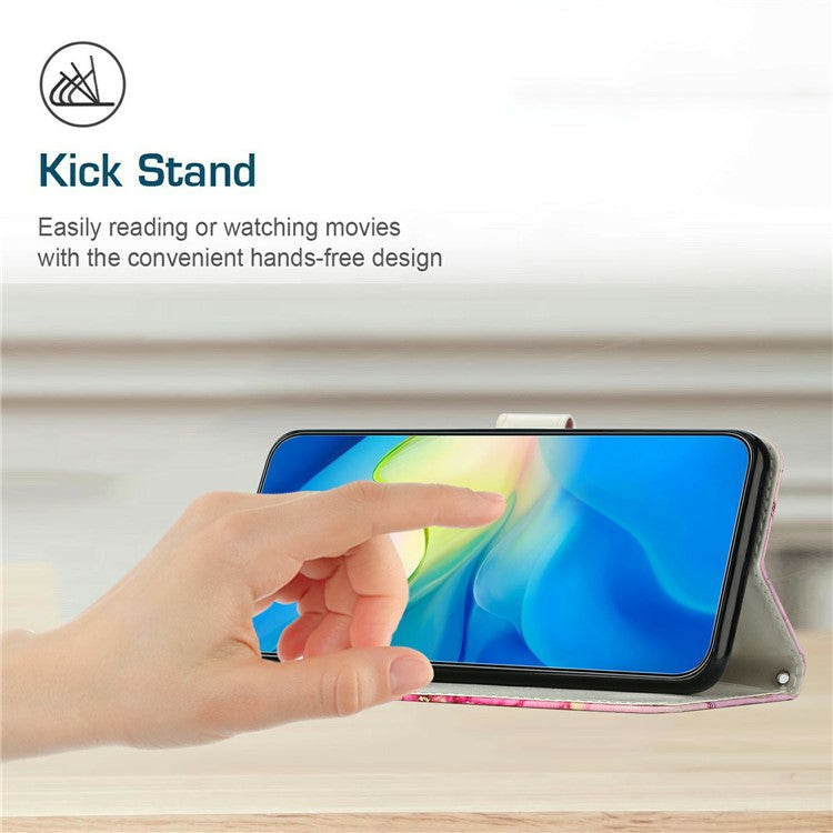 For Samsung Galaxy S25 Edge Stand Case Marble Pattern PU Leather Wallet Phone Cover - Blue / Green