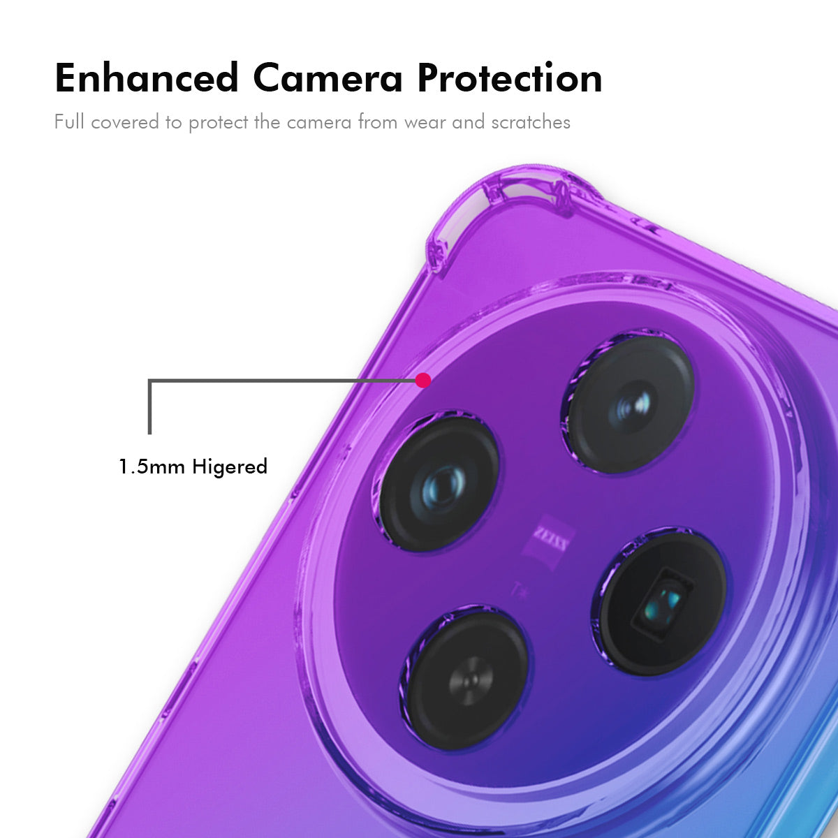 For vivo X200 5G TPU Case ENKAY Thickened Four Corner Drop-proof Phone Back Cover - Pink / Gold