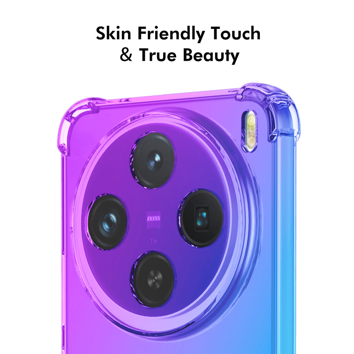 For vivo X200 5G TPU Case ENKAY Thickened Four Corner Drop-proof Phone Back Cover - Blue / Pink