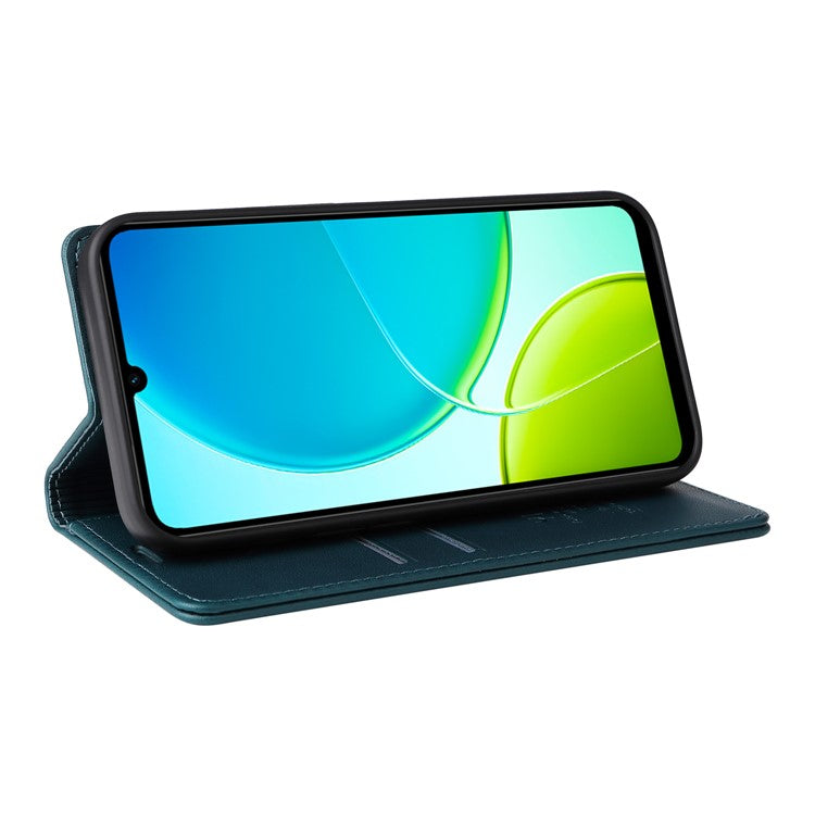 For vivo Y04 4G / vivo Y29s 5G Wallet Case YIKATU YK- 001 PU Leather Phone Cover with Stand - Green