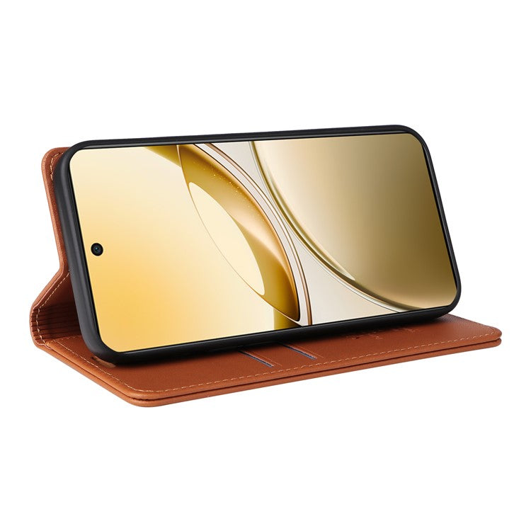 For vivo V50 5G Wallet Case YIKATU YK- 001 PU Leather Phone Cover with Stand - Brown