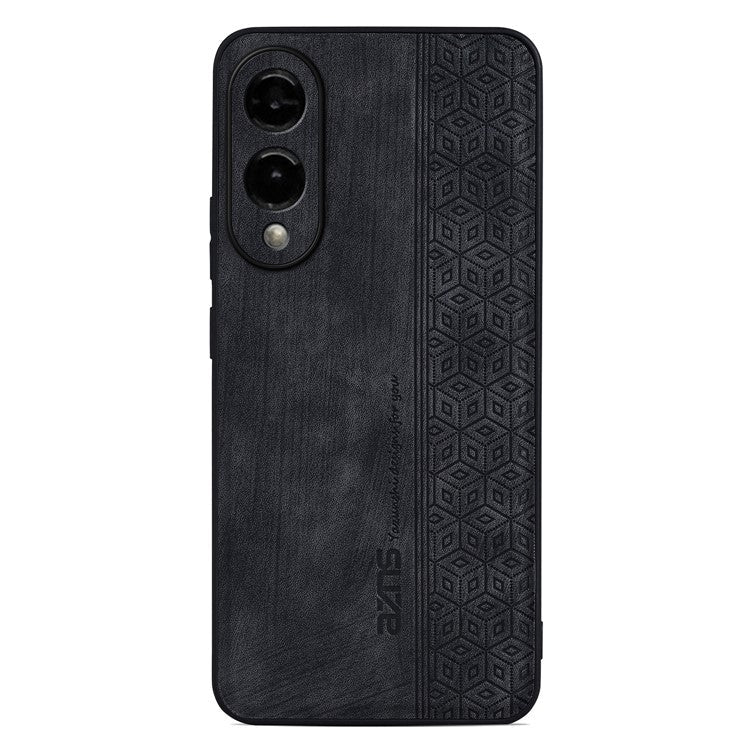 AZNS For Samsung Galaxy S25 Edge Case Protective PU Leather Covered TPU Phone Shell - Black