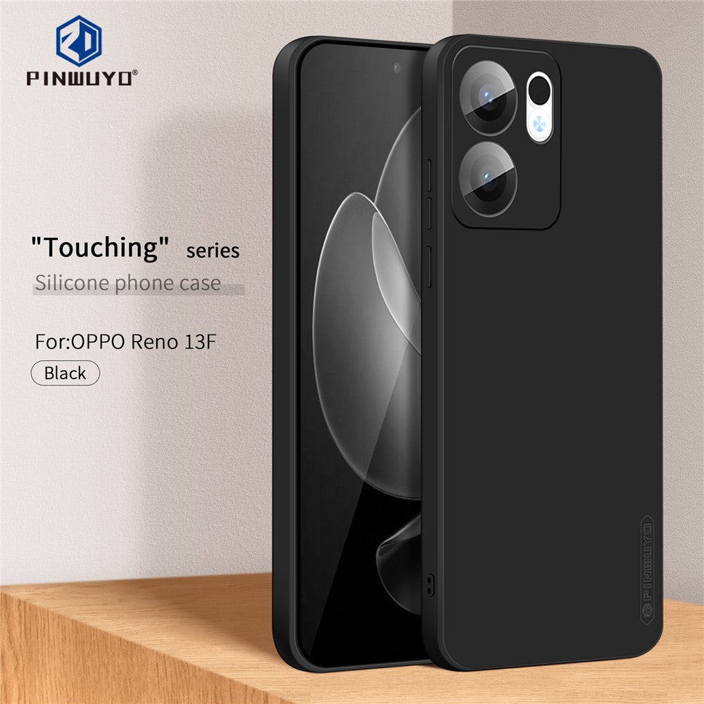 For Oppo Reno13 F 4G / Oppo Reno13 F 5G Phone Case PINWUYO Soft Matte TPU Mobile Back Cover - Black