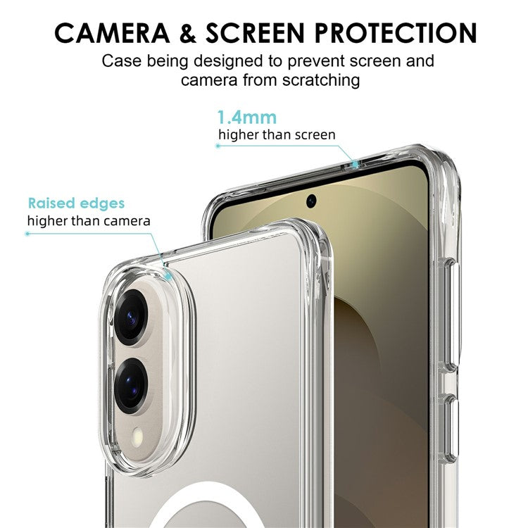 For Samsung Galaxy S25 Edge Case Compatible with MagSafe TPU + PC Clear Phone Cover