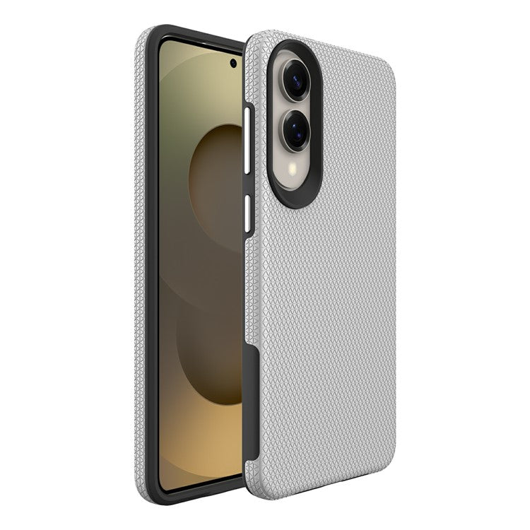 For Samsung Galaxy S25 Edge Case TPU + PC Four Corner Anti-Drop Phone Cover - Silver
