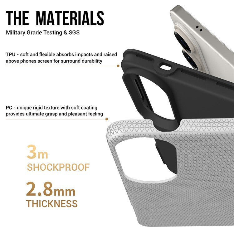 For Samsung Galaxy S25 Edge Case TPU + PC Four Corner Anti-Drop Phone Cover - Silver