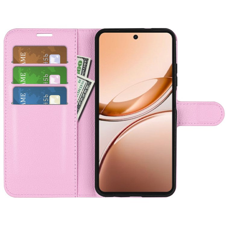 For vivo V50 Lite 5G Case Litchi Texture Shockproof Leather Wallet Phone Cover - Pink