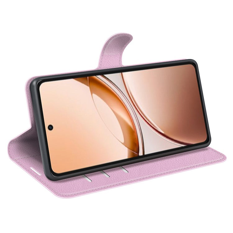 For vivo V50 Lite 5G Case Litchi Texture Shockproof Leather Wallet Phone Cover - Pink