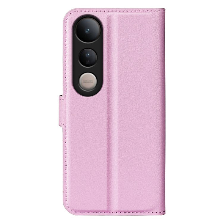 For vivo V50 Lite 5G Case Litchi Texture Shockproof Leather Wallet Phone Cover - Pink