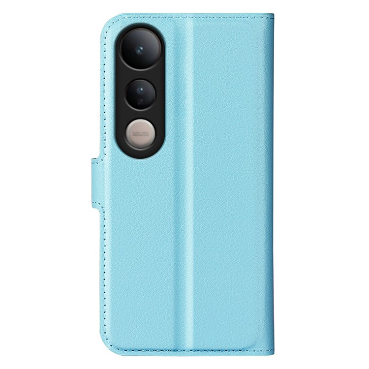 For vivo V50 Lite 5G Case Litchi Texture Shockproof Leather Wallet Phone Cover - Blue