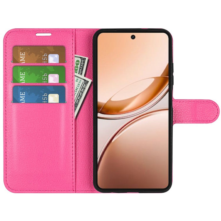 For vivo V50 Lite 5G Case Litchi Texture Shockproof Leather Wallet Phone Cover - Rose