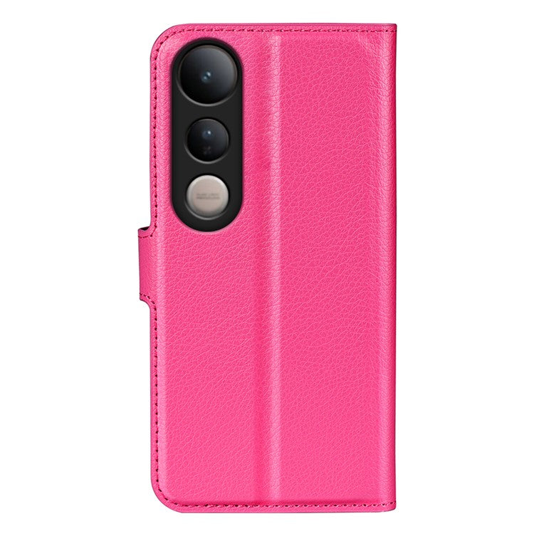 For vivo V50 Lite 5G Case Litchi Texture Shockproof Leather Wallet Phone Cover - Rose