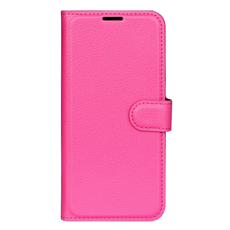For vivo Y04 4G Case Litchi Texture Shockproof Leather Wallet Phone Cover - Rose