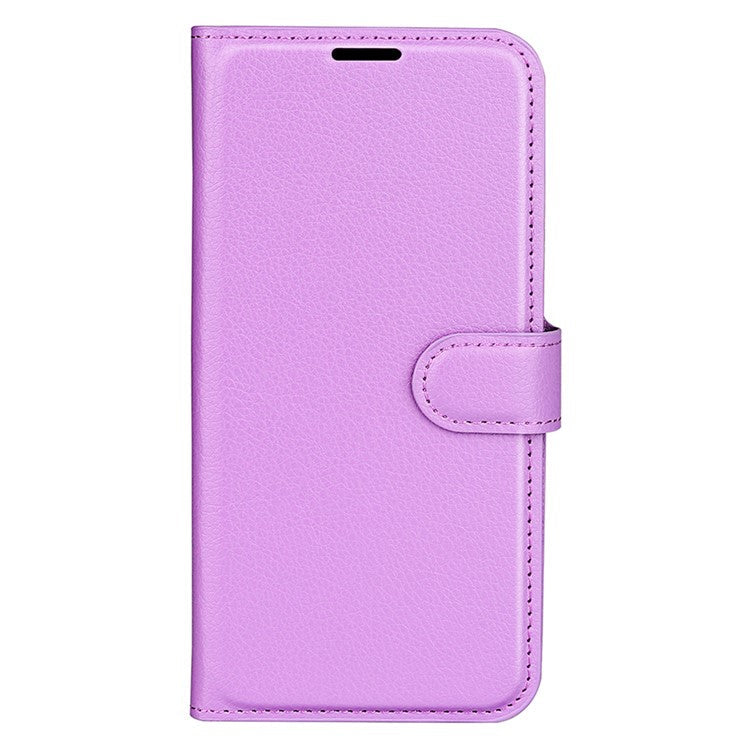 For vivo Y04 4G Case Litchi Texture Shockproof Leather Wallet Phone Cover - Purple