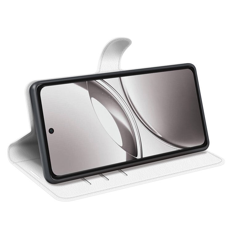 For vivo V50 5G Case Litchi Texture Shockproof Leather Wallet Phone Cover - White