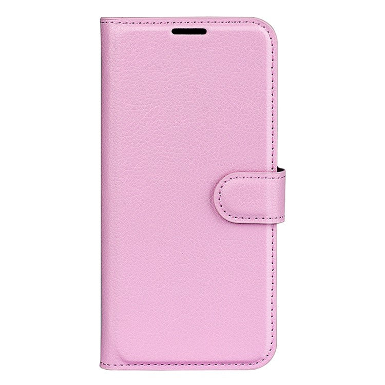 For vivo V50 5G Case Litchi Texture Shockproof Leather Wallet Phone Cover - Pink