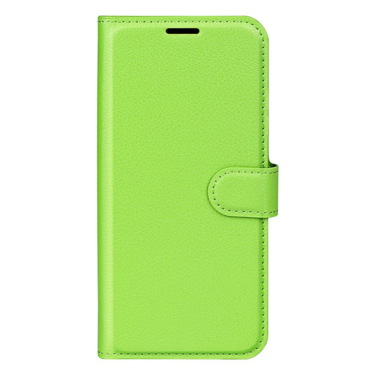 For vivo V50 5G Case Litchi Texture Shockproof Leather Wallet Phone Cover - Green