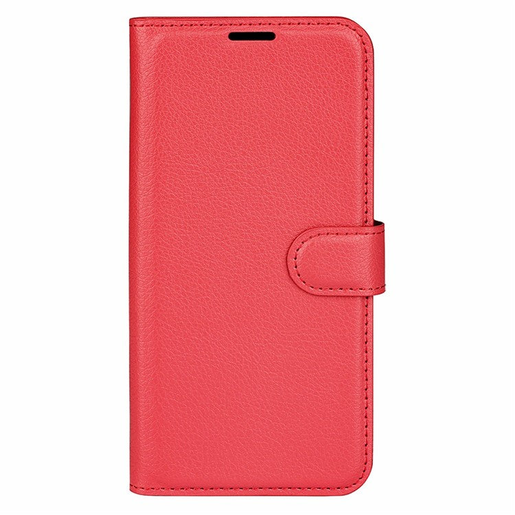 For vivo Y29 4G Case Litchi Texture Shockproof Leather Wallet Phone Cover - Red