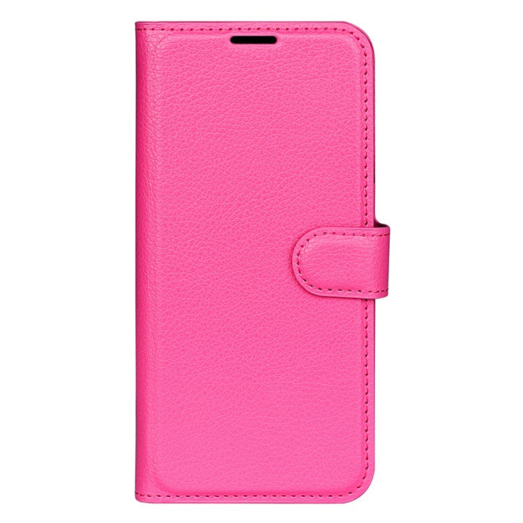 For vivo Y29 4G Case Litchi Texture Shockproof Leather Wallet Phone Cover - Rose