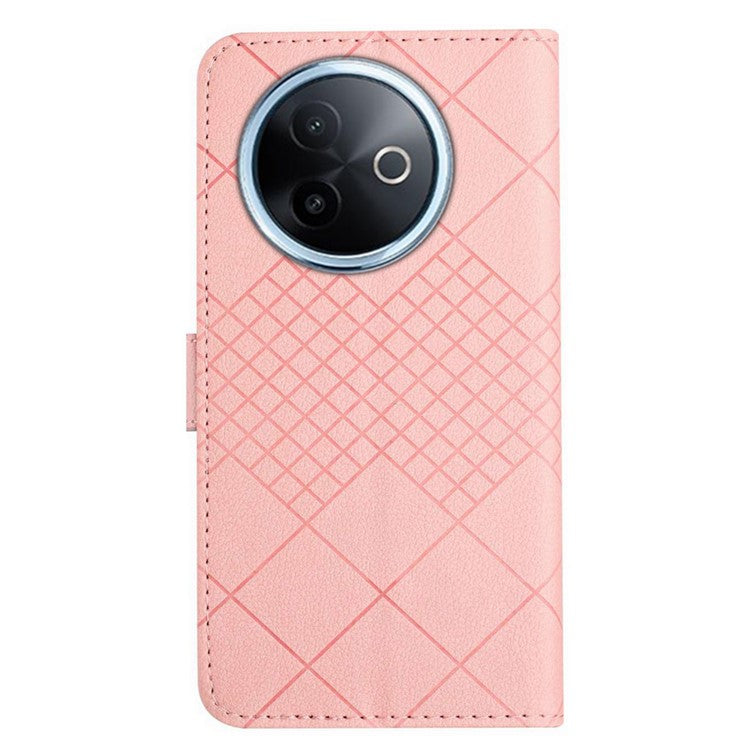 For vivo Y39 5G Phone Case Wallet Imprint PU Leather Flip Folio Cover - Pink