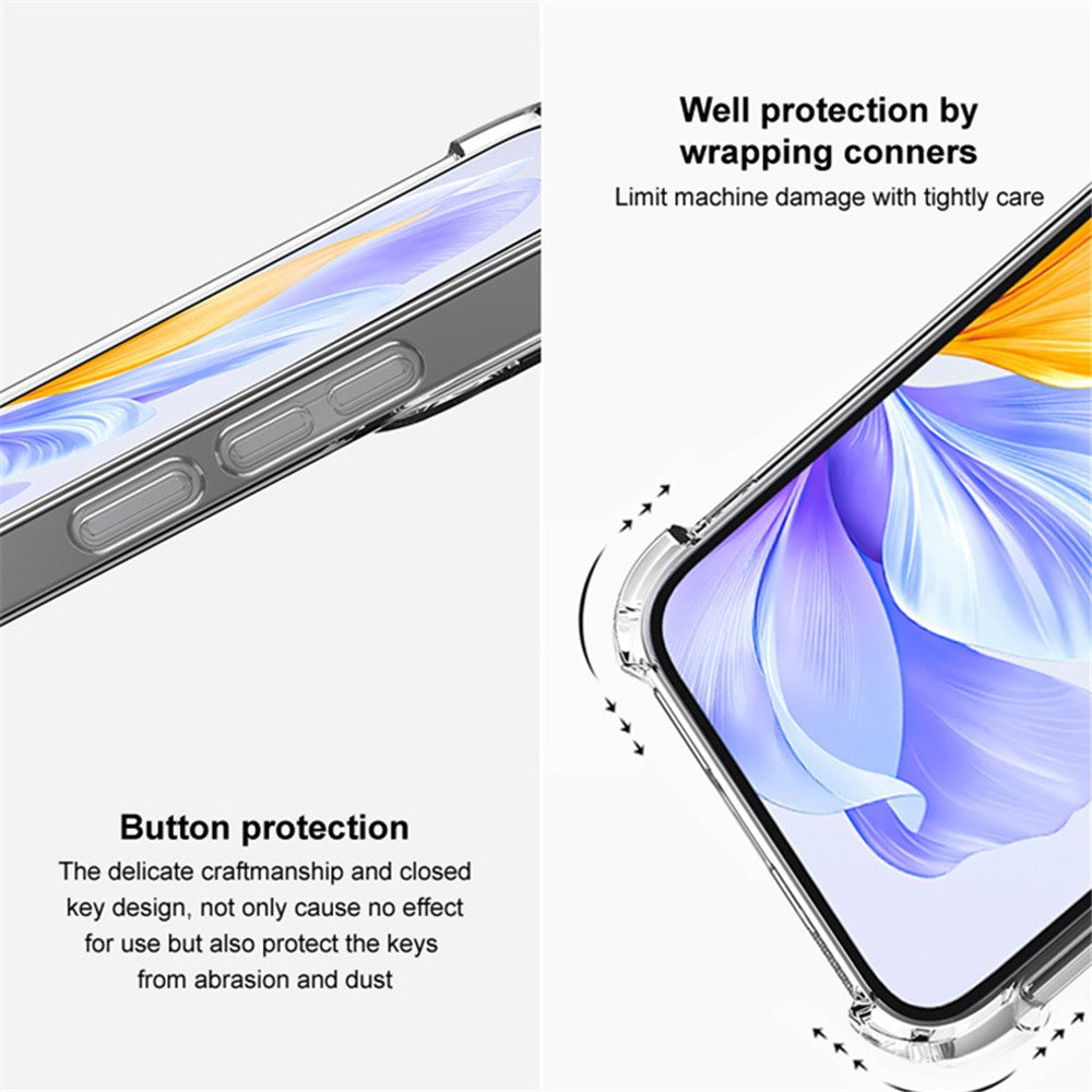 IMAK UX-4 Series For Oppo Reno13 F 4G / 5G Case Straight Frame Four Corner Shockproof Clear TPU Cover